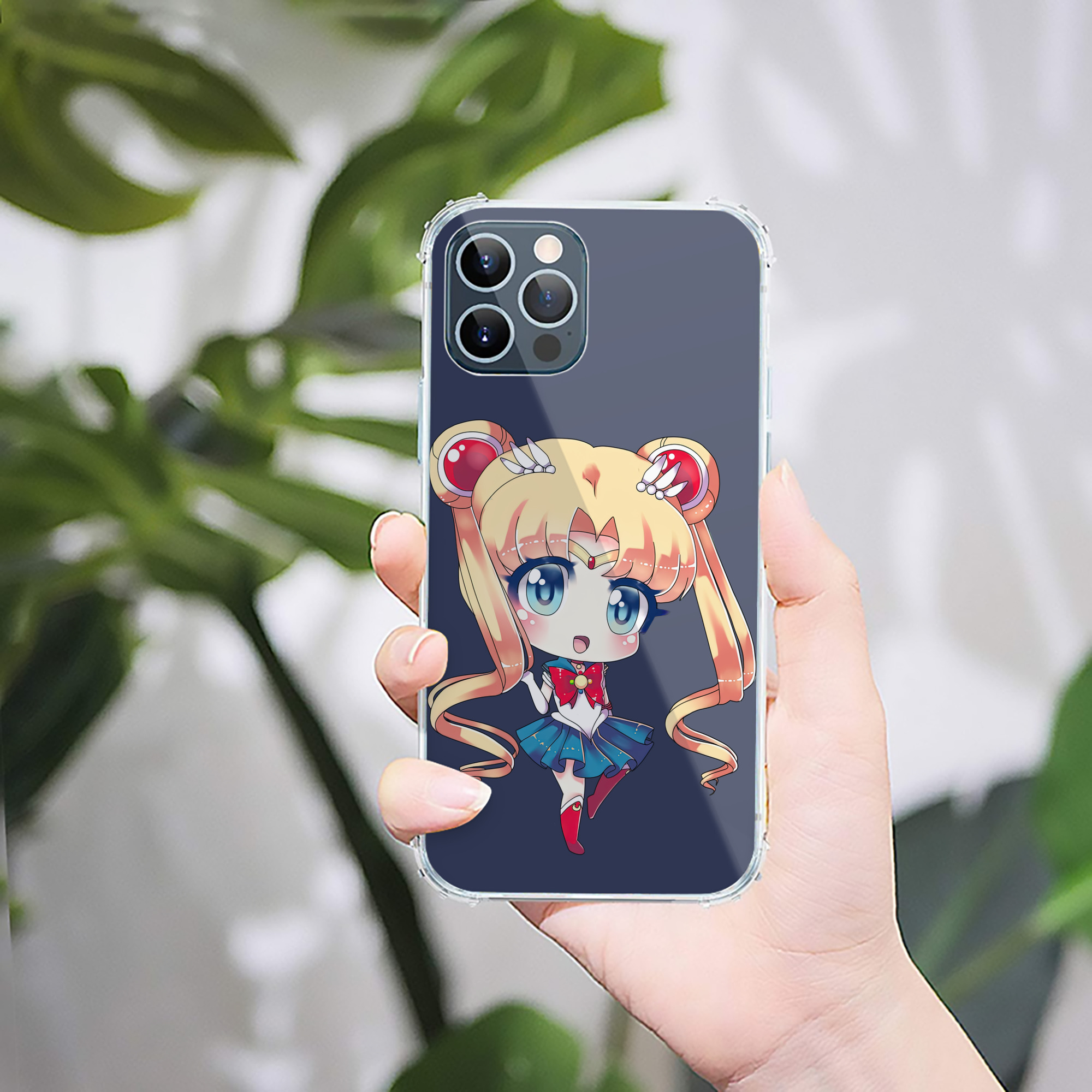 （画像用） 美少女戦士セーラームーン 月野 うさぎ つきの うさぎ Sailor Moon Tsukino Usagi 【iPhone 12シリーズ対応】透明スマホケース（クリアソフトケース）